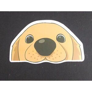 10/$10 Cute Dog Peeking At You Novelty Sticker 1.75" x 2.78" (N)